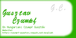 gusztav czumpf business card