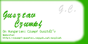 gusztav czumpf business card